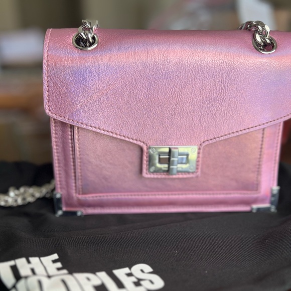 The Kooples Emily Iridescent Crossbody Bag Made in Italy New/Dust Bag Leather - Picture 7 of 16
